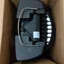 simplehuman 50 Liter / 13 Gallon Semi-Round Kitchen Step Trash Can with Secure Slide Lock, Black Plastic