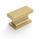 Amerdeco 10 Pack Brushed Gold Cabinet Knobs 1.46 Inch(37mm) Single Hole Cabinet Handles Rectangle Dresser Knobs Drawer Knob for Bathroom Cabinets