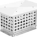 Chimney Cap,8" x 13" Stainless Steel Single Bolt Chimney Fireplace Cover with Practical Accessories & Easy Installation,Waterproof,Mesh Chimney Flue Cover for Protection From Birds, Debris, Rain