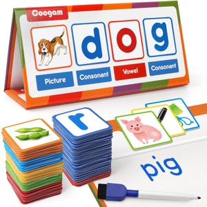Coogam CVC Word Builder, Magnetic Sight Word Games with Flashcards, Matching Letter Reading and Spelling Game, Montessori Alphabet Educational Toy Gift for Preschool 3 4 5 Year Old Kids Toddlers Coogam CVC Word Builder, Magnetic Sight Word Games with Flashcards, Matching Letter Reading and Spelling Game, Montessori Alphabet Educational Toy Gift for Preschool 3 4 5 Year Old Kids Toddlers