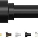 Extra Long Curtain Rods 120 to 240 Inch(10-20ft),1Inch Black Curtain Rod,Adjustable Curtain Rod,Heavy Duty Decorative Window Curtains Rods for Bedroom,Long Curtain Rods 120-240