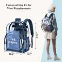 PACKISM Clear Backpack - 17 inch Heavy Duty Clear Backpacks for School, Large Transparent Bookbag for Students (Age 12+)