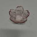 WHJY 8 pack Cute Sauce Dishes Glass Dish Set for Soy Sauce Snacks Tea Bag Mini Glass Bowls Clear Pink Cherry Blossom Soy Sauce Dishes