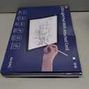 KOBAIBAN A4 LED Super Bright Light Box with Foldable Stand, Ultra-Thin Light Board for Diamond Painting, USB-C Power Light Table for Tracing, Light Pad for Sketching, Drawing, Weeding Vinyl (Black)