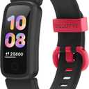 BIGGERFIVE Vigor Kids Fitness Tracker for Girls & Boys Ages 5-15, Kids Watch with IP68 Waterproof, Pedometer, Activity Tracker with Heart Rate & Sleep Monitor, Calorie & Step Counter Watch (Black)