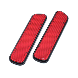 Car Reflective Sticker Stick-On Red Warning Safety Reflector Strips Pack of 2