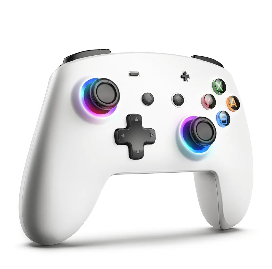 ECHTPower Wireless PC Gaming Controller - Hall Effect Joystick, 2.4G & Wired 1000Hz Polling Rate, 800mAh Battery, Adjustable Turbo/Vibration - for PC/Switch/iOS/Android