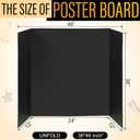Harloon 2 Pack Black Graduation Photo Trifold Display Boards 36" X48" Graduation Photo Collage Board 9 Sheet Alphabet 52 Grad Stickers Class of 2026 Picture Display for Multiple Pictures Table Decor