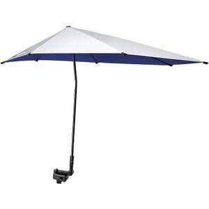 G4Free UPF 50+ Adjustable Beach Umbrella XL with Universal Clamp for Chair Stroller Wheelchair Golf Cart Bleacher Patio, 1.37 inches
