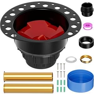 Freestanding Tub Drain, ABS Free Standing Tub Drain Kit For All Freestanding Bathtubs, 1-1/2 to 2 Drainage Pipe Fitting, Brass Tailpipe, Quick Installation and Removal