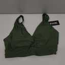 AI'MAGE Bikini Set for Women Ruched High Waisted Two Piece Swimsuit Twist Front Cut Out Adjustable Straps Bathing Suit (M, Army Green)