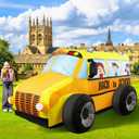 7 Ft Back to School 3D Inflatable School Bus Decor with LED Lights & Built-in Air Blower for Outdoor Yard Decoration First Day of School Party Decor & Garden Lawn Decor
