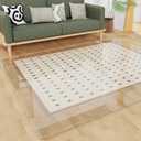 Crystal Clear Floor Mat 812ft, Upgraded Easy Flat Waterproof Vinyl Rug Cover, Large Stain-Resistant Plastic Area Rug Floor Protector for Kitchen, Dining Room, or High-Traffic Areas