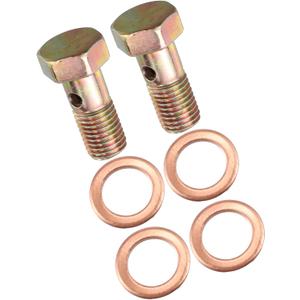 2 Set Banjo Bolt Brake Fitting Adapter Kit M8x1.25 Brake Line Thread Banjo Bolt with 8mm Spacers Replacement