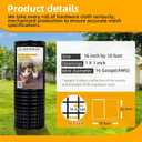 16in x 10ft Black Hardware Cloth 1 inch 16Ga PVC Coated Wire Mesh Vinyl Coated Fence, Welded Metal Chicken Wire Fencing Roll, Garden Plant Fencing, for Chicken Coop and Home Improvement