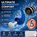 Swimming Nose Clip Ear Plugs - 9 Packs Silicone Swim Nose Plugs with Earplugs for Kids, Waterproof Pool Nose Plug for Diving Surfing and Other Water Sports with Storage Box, Multi-Color