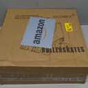 MEIGLQEA Roller Skates for Girls and Women, Cozy PU Leather Gradient Color Skates with Flash Wheels, Indoor Outdoor Skates for Beginner 32