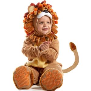 Spooktacular Creations Halloween Baby Lion Costume Toddler Set with Toy Zebra for Kids Deluxe Realistic Halloween Dress Up, Animal Themed Party (18-24 months)