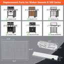 SUS304 18.75" Grill Grates for Weber Genesis 2, Genesis II 300 Series