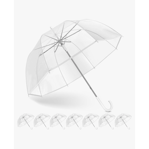 Clear Bubble Umbrella Wedding, High-Visibility Transparent Rain Umbrellas Bulk, Windproof Large Clear Umbrella, Firm and Durable, Dome Umbrellas for Wedding Bride Groom Photography Golf Outdoor