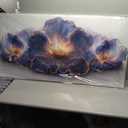 Suconvng Large Canvas Art Wall Decor Purple Flowers Wall Art For Living Room Picture Modern Abstract Artwork Painting Bedroom Home Office Prints Home Wall Decor Artwork 29" X 58"