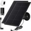 Ring Camera Solar Panel Charger, Compatible with Stick Up Cam Battery, Ring Spotlight Plus/Pro, Waterproof 4w6v (Black 2Pack)