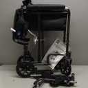 Medline Durable Folding Steel Transport Wheelchair with Swing-Away Footrests, 19-Inch Seat Width, Black Frame, Black Upholstery