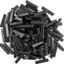 Youway Style Glass Mosaic Tiles for Crafts Bulk,150g Black Strips Mosaic Glass Pieces,Glass Mosaic Garden Craft Kit