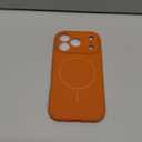 JETech Magnetic Silicone Case for iPhone 17 Pro Max 6.9-Inch, Compatible with MagSafe, Silky Soft Touch, Shock Absorbing Phone Cover with Camera Lens Protection (Orange)