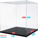 Choowin Large Acrylic Display Case for Lego Ideas Tree House 21318 & Piano 21323 - Thickened Clear Acrylic Display Box for Collectibles - Dustproof, Assemble, Black Base