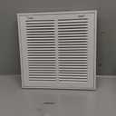 Howeall 12"W x 12"H [Duct Opening Size] Steel Return Air Filter Grille - Removable Face/Door for 1 inch Filters -HVAC Vent Cover Grill - White [Outer Dimensions: 14 5/8"W X 14 5/8"H]