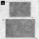 Bathroom Rugs Set 2-Piece Extra Soft Rug, Bath & Shower Mat, Washable Rug, Floor Mats, Bath Decor, Accessories, Home Decor, Quick Dry, Non Slip Mat for Bathroom, 20"x32"+17"x24" Light Grey