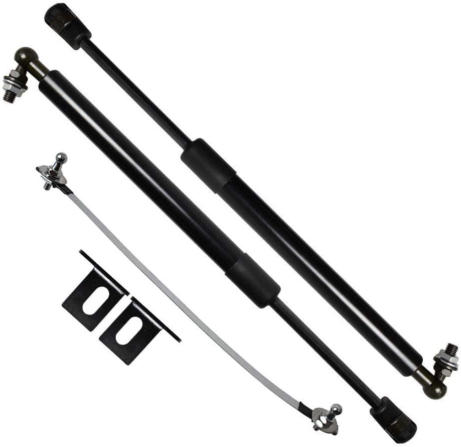 TSUBASA Lift Supports for Hyundai Santa Cruz 2022 2023 2024 2025 Front Hood Bonnet Modify Gas Struts Carbon Fiber Shock Dampers Spring Rod Bar (2PCS) (Normal Black)