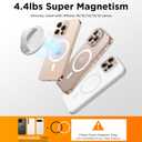 Magnetic Phone Ring Grip Holder, Silicone Finger Loop Grip, Compatible with MasSafe, Back of Phone for iPhone Pro Max/Plus/16/15/15/14/13/12 Series, White
