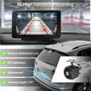 Wireless CarPlay & Android Auto Car Stereo - 7" HD Portable Touchscreen with Bluetooth 5.2, GPS Navigation, Mirror Link, 1080P Backup Camera, AUX & FM Transmitter - Plug & Play Receiver for Vehicles