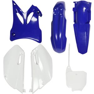 ABS Plastic Blue White Plastic Side Cover Fairing Kit Replacement for Yamaha YZ85 2002-2014 Dirt Bike