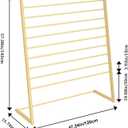 10 Tier Metal Scarf Holder Organizer, Freestanding Display Stand for Retail Store, Towel and Belt Hanging Rack