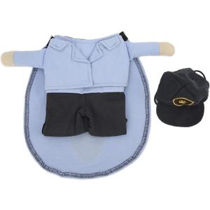 DAUERHAFT Funny Costumes Pet Suit, Cute and Adorable Pet Mail Carrier Costume Hoodie Coat for Birthdays Role Playing for Christmas Halloween(L)