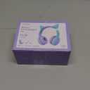 gorsun Kids Bluetooth Headphones, Over-Ear Toddler Headphones with Microphone, 85dB/94dB Volume Limited, 68H Playtime, Bluetooth 6.0, Portable Kids Wireless Headset with Cat Ears (Purple)