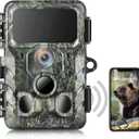 WiFi Trail Camera, 48MP Game Camera with Bluetooth, 1080P Night Vision 0.2s Trigger Time Motion Activated 120 Wide Angle View Wildlife Camera, IP66 Waterproof Hunting Camera for Outdoor