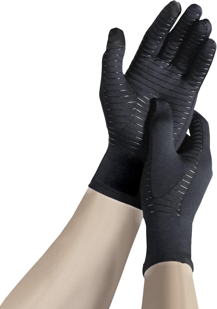 Copper Fit Guardwell Gloves Full Finger Hand Protection (Small-Medium)