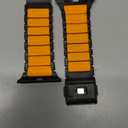 Titanium Silicone Strap For Huawei GT 6 Pro 46mm GT6 GT5 Band Wristband For Huawei Watch 5 4 3/Ultimate 2 Bracelet (Black,Orange)