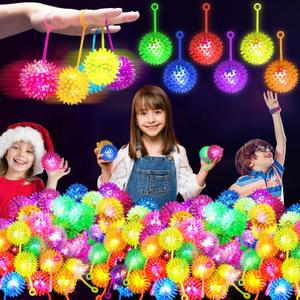 12 PCS Light up Ball, Bouncy Balls for Kids, Balls for Toddlers 1-3, 2.2inch Sensory Stress Ball, Flashing Squeaky for Halloween Party Favors, Classroom Prizes, Prizes for Kids, Student Gifts