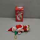 2025 Upgraded Climbing Santa Claus on Rope, Animated Electric Musical Christmas Ornament with 3 Modes, Secure Tree Hook & Reinforced White PVC Case, Heartwarming Holiday Decoration Gift