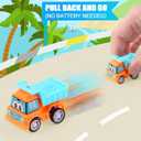 Valentines Day Gifts for Kids, 32 Pack Trucks Valentines Day Cards for Kids with Construction Vehicles Toys, Pull Back Cars Sets Valentines Day Exchange Cards for Boys Classroom School Party Favors