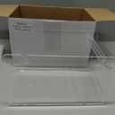Manual Label Dispenser Acrylic Adjustable Clear Label Holder Sticker Dispenser for Office Home Business Tabletop(10 x 6 x 6 Inch)