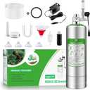 2L Aquarium CO2 Generator System, CO2 System Kit with Regulator and Needle Valve for Aquarium Plants Tanks