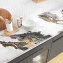 VEELIKE Luxurious Black White Gold Marble Contact Paper for Countertops Waterproof Peel and Stick Countertops 24''x118'' Thick Marble Wallpaper Self Adhesive Countertop Vinyl Wrap for Kitchen Bathroom