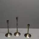 Vintage Taper Candle Holders Set | Handmade 3-Piece Candlestick Decor for Table Centerpiece, Farmhouse Kitchen & Party Lighting (Bronze)