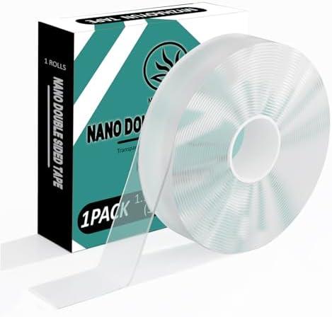 MYZHAOYUN Double Sided Tape Heavy Duty, Removable Two Mounting Tape,Used for Carpet, Poster, Picture Hanging, Outdoor Multifunctional Double Sided Nano Tape,(1.18”×16.4FT) Pack of 3
